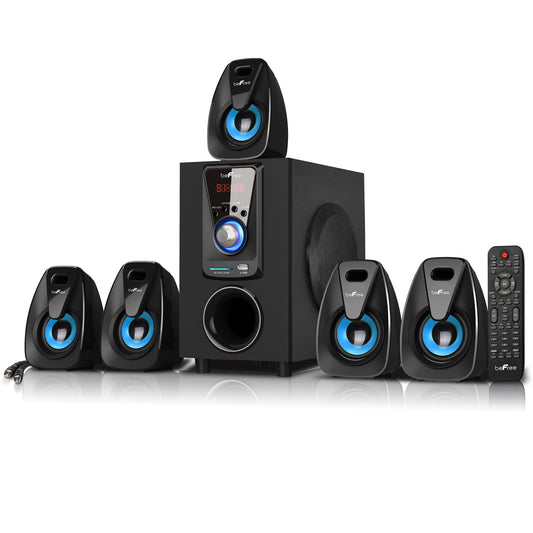 BEFREE SOUND beFree Sound 5.1 Channel Surround Sound Bluetooth Speaker System- Blue