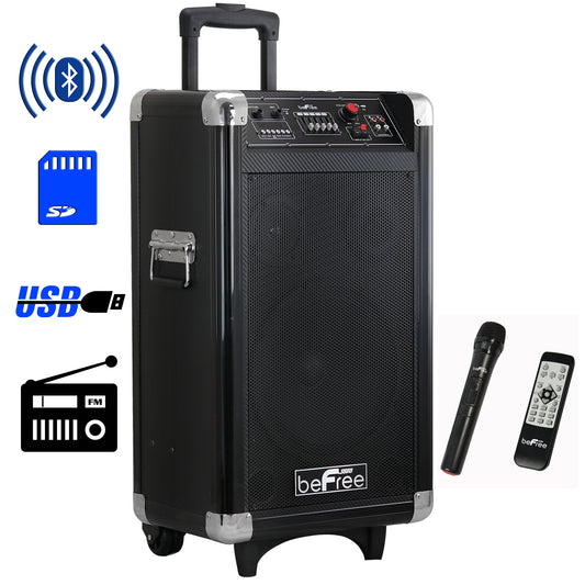 beFree Sound beFree Sound Sleek 10 Inch Professional Portable Bluetooth PA Speaker