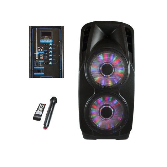 BEFREE SOUND beFree Sound Double 12 Inch Subwoofer Portable Bluetooth Party PA Speaker