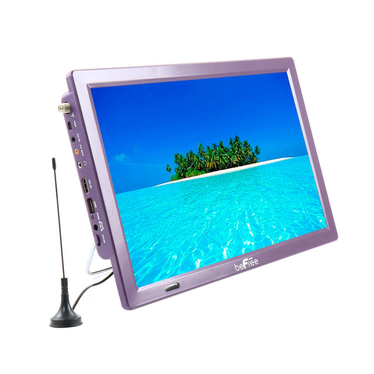 beFree Sound beFree Sound Portable Rechargeable 14 Inch LED TV with HDMI, SD/MMC, USB, VGA, AV In/Out and Built-in Digital Tuner in Purple