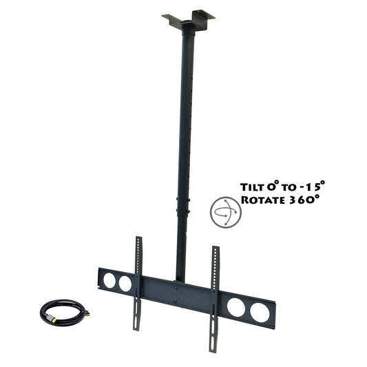 MegaMounts MegaMounts Heavy Duty Tilting Ceiling Televeision Mount for 37" to 70" LCD, LED and Plasma Televisions with HDMI Cable