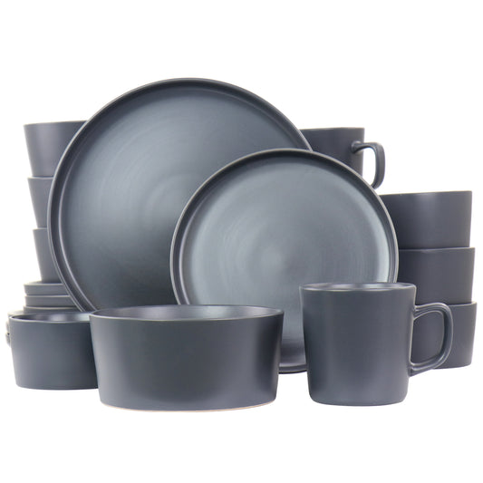 Elama Elama Luxmatte Dark Grey 20 Piece Dinnerware Set