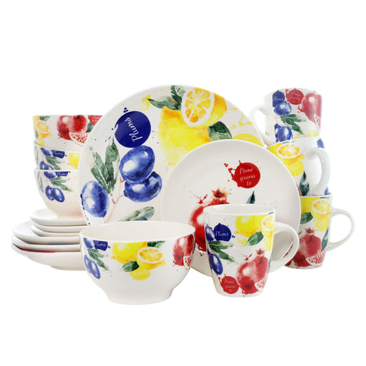 Elama Elama's Tuscan Amore 16 Piece Luxury Dinnerware Set with Complete Place Settings for 4