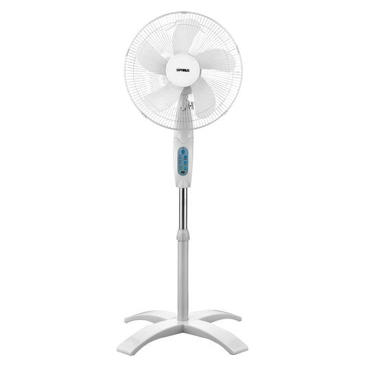 OPTIMUS Optimus 16 in. Wave Oscillating 3-Speed Stand Fan with Remote Control
