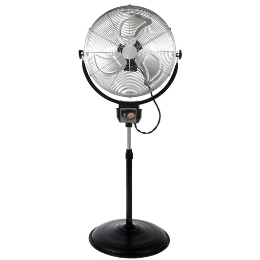 OPTIMUS Optimus 20 Inch Industrial Grade HV Oscillating Stand Fan with Chrome Grill