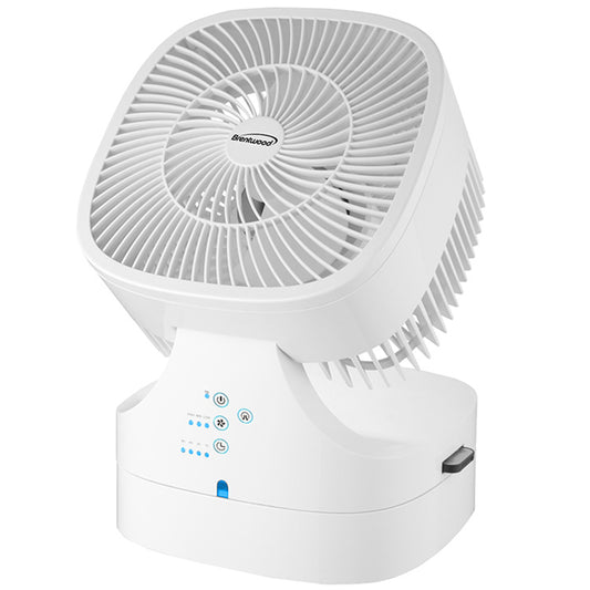 Brentwood Brentwood 8 Inch Three Speed Oscillating Desktop Fan with Remote Control in White