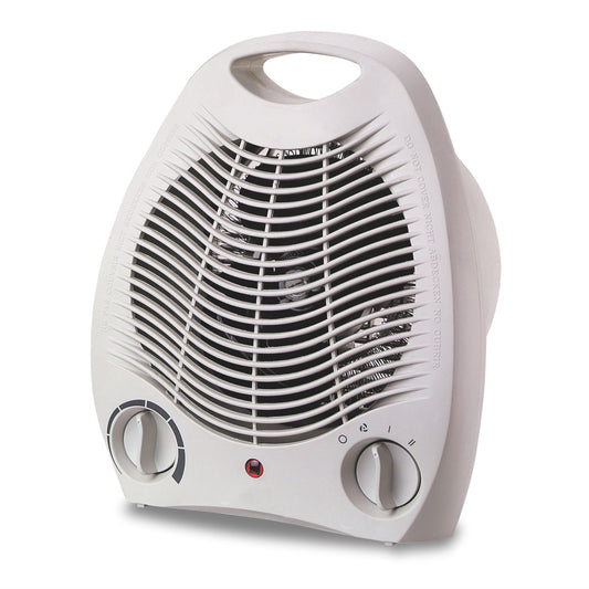 OPTIMUS Optimus Portable Fan Heater with Thermostat in White