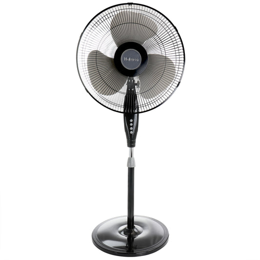 Holmes Holmes Oscillating 16 Inch Blade Stand Fan with Metal Grill in Black