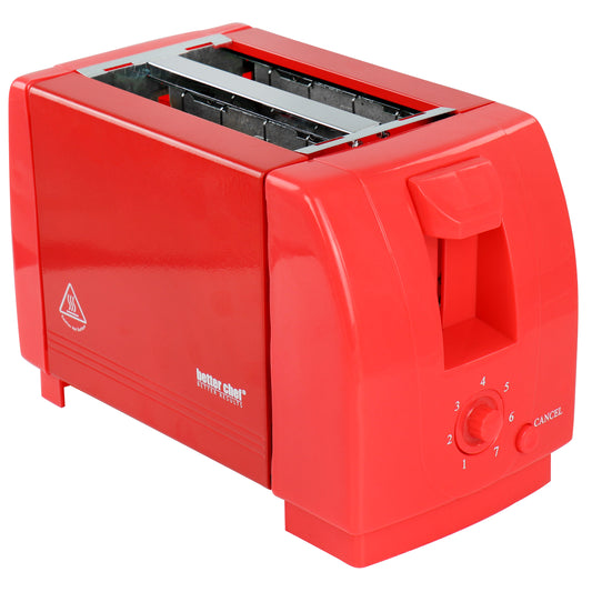 Better Chef Better Chef Compact Two Slice Countertop Toaster in Red