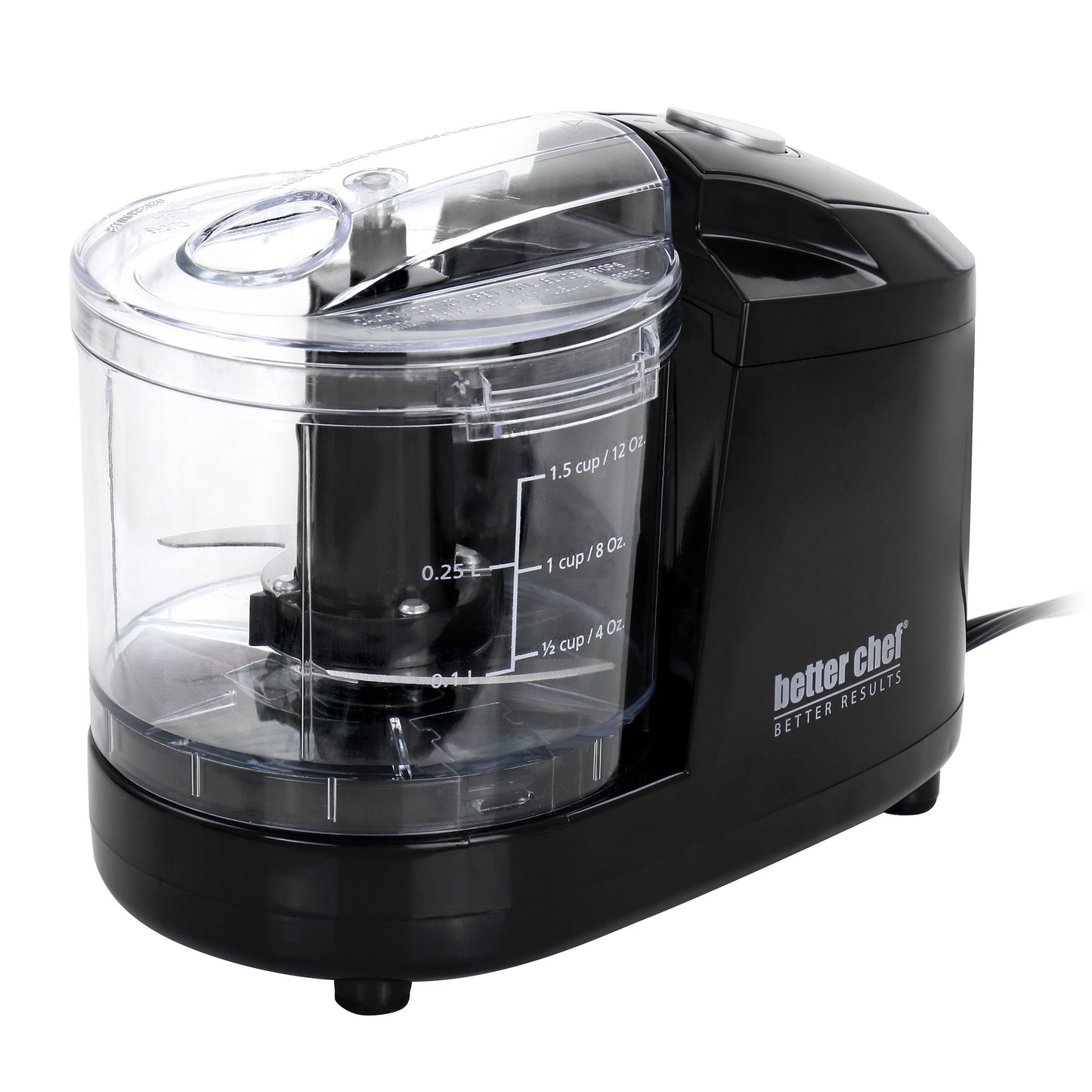 Better Chef Better Chef 1.5 Cup Safety Lock Compact Chopper in Black