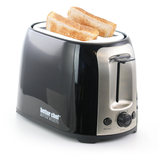 BETTER CHEF Better Chef Cool Touch Wide-Slot Toaster- Black