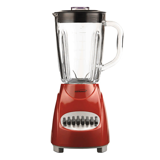 BRENTWOOD Brentwood 12 Speed Blender with Glass Jar in Red