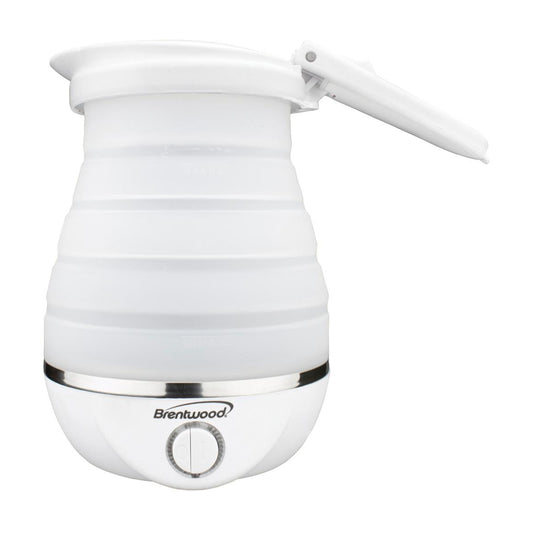 Brentwood Brentwood Dual Voltage 3.3 Cup Collapsible Travel Kettle in White