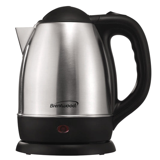 BRENTWOOD Brentwood 1.2 L Stainless Steel Electric Cordless Tea Kettle 1000W in Brushed Chrome