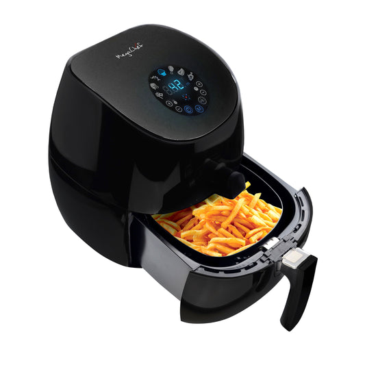 MEGACHEF MegaChef 3.5 Quart Airfryer And Multicooker With 7 Pre-programmed Settings in Sleek Black
