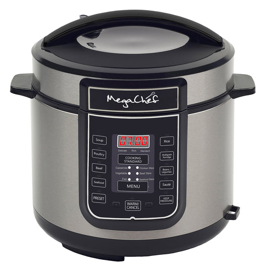 MEGACHEF Megachef 6 Quart Digital Pressure Cooker with 14 Pre-set Multi Function Features
