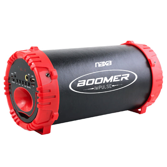 NAXA Naxa NAS-3084 BOOMER IMPULSE LED Bluetooth Boombox - Black/Red