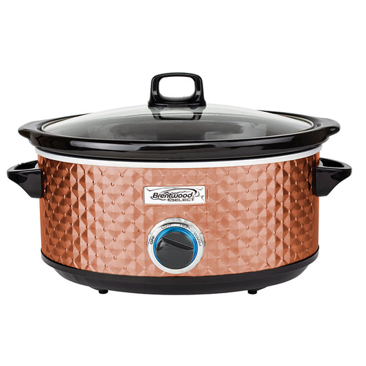 BRENTWOOD Brentwood Select 7 Quart Slow Cooker in Copper