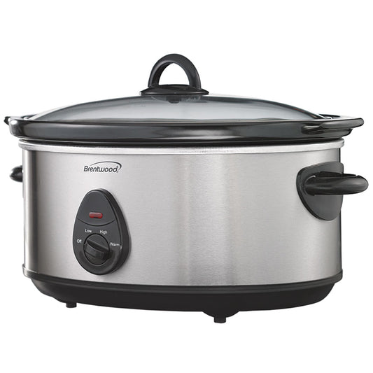BRENTWOOD Brentwood 8.0 Quart Slow Cooker Stainless Steel