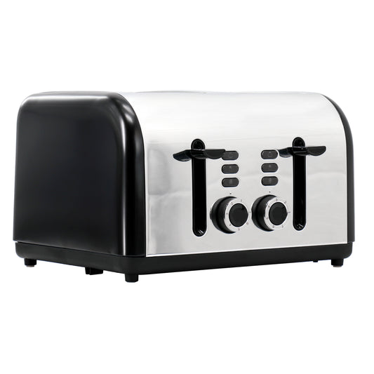 Redmond Redmond 4-Slice Wide Slot 1400W Stainless Steel Toaster in Black