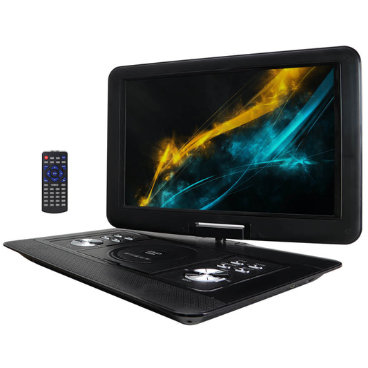 TREXONIC Trexonic 15.4 Inch Portable DVD Player with TFT-LCD Screen and USB/SD/AV Inputs
