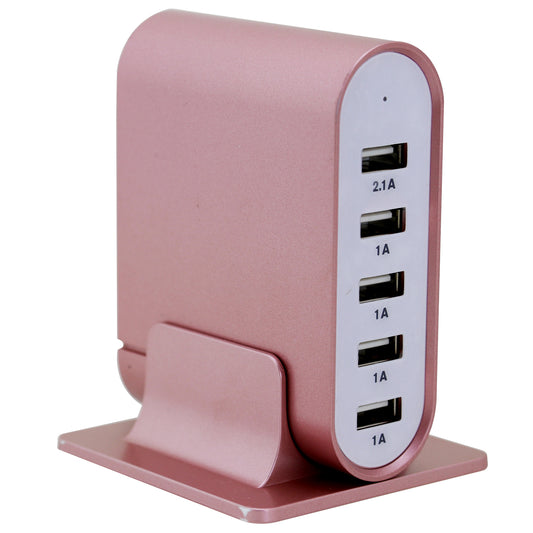 Trexonic Trexonic 7.1 Amps 5 Port Universal USB Compact Charging Station in Rose Gold Finish