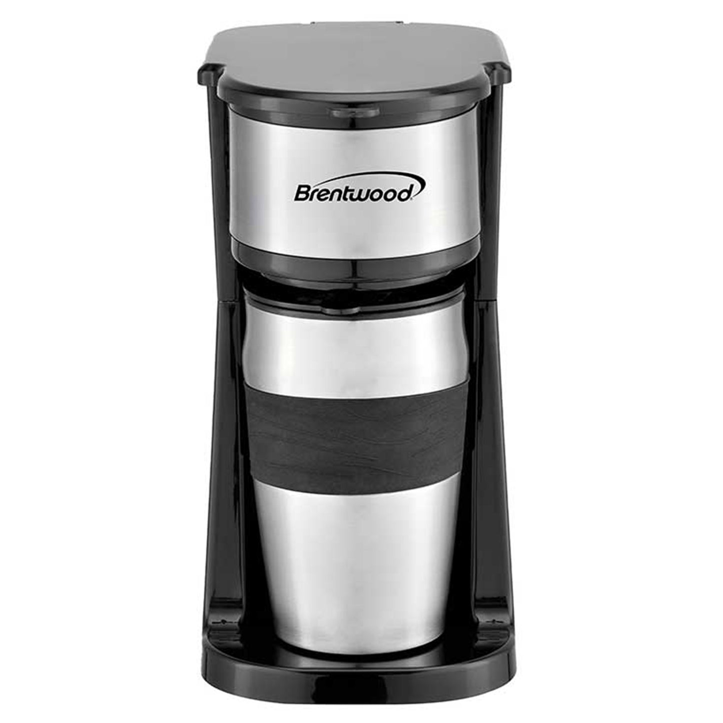 Brentwood Brentwood Portable Single Serve Coffee Maker with 14oz Travel Mug in Black