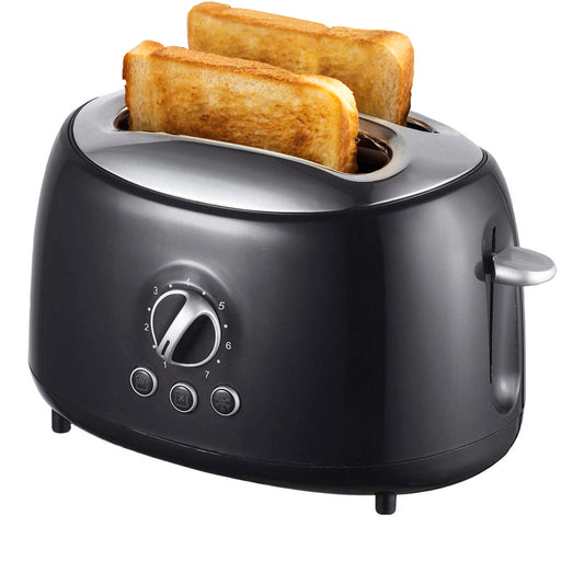 Brentwood Brentwood Cool Touch 2-Slice Extra Wide Slot Retro Toaster in Black