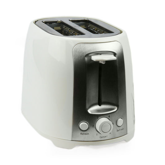 BRENTWOOD Brentwood 2 Slice Cool Touch Toaster in White and Stainless Steel