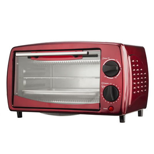 BRENTWOOD Brentwood 9-Liter (4 Slice) Toaster Oven Broiler (Red)
