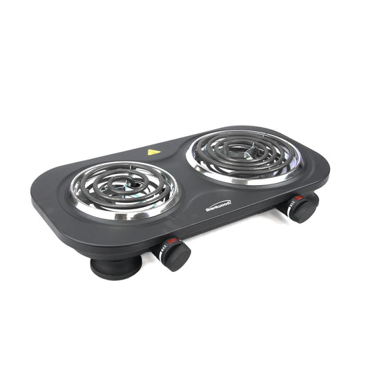 BRENTWOOD Brentwood Electric 1500W Double Burner - Black