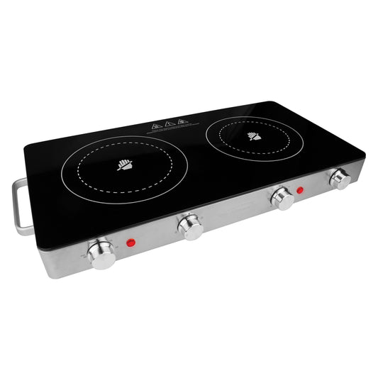 Brentwood Select Brentwood Select 1800 Watt Double Infrared Electric Countertop Burner in Stainless Steel with Timer