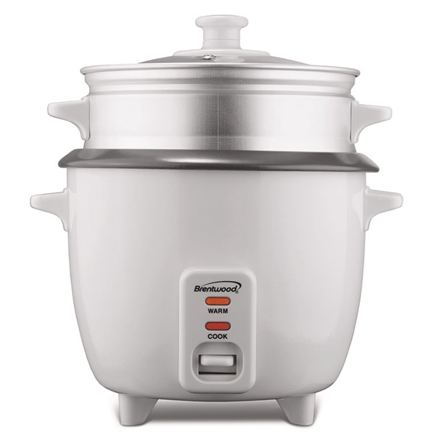 BRENTWOOD Brentwood 15 Cup Rice Cooker / Non-Stick with Steamer in White
