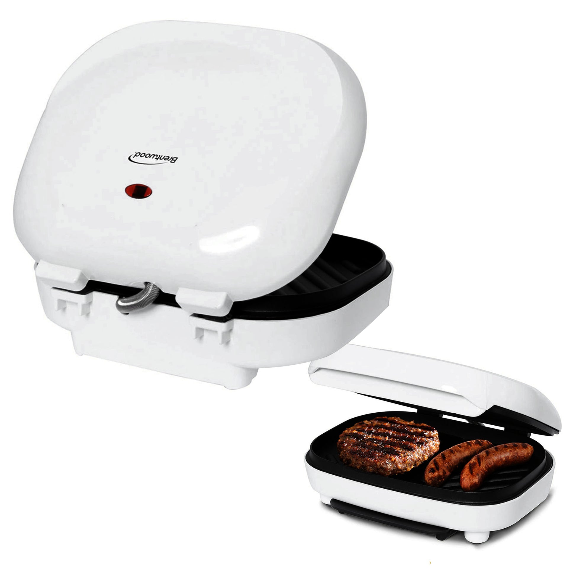 BRENTWOOD Brentwood Electric Contact Grill 2 Slice Capacity - White