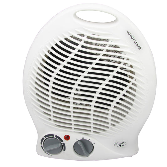VIE AIR Vie Air 1500W Portable 2-Settings White Home Fan Heater with Adjustable Thermostat
