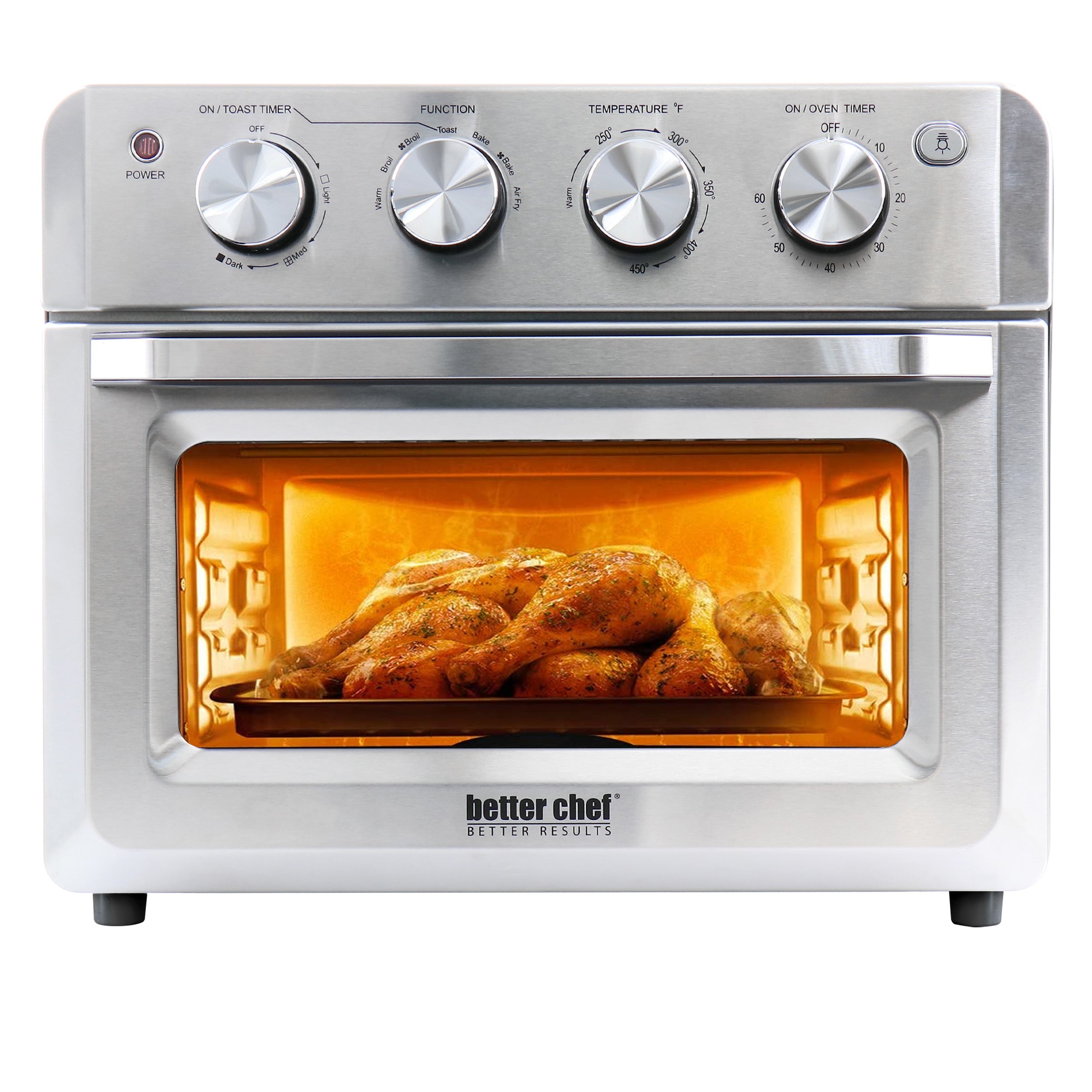 Better Chef Better Chef Do-It-All 20 Liter Convection Air Fryer Toaster Broiler Oven in Silver
